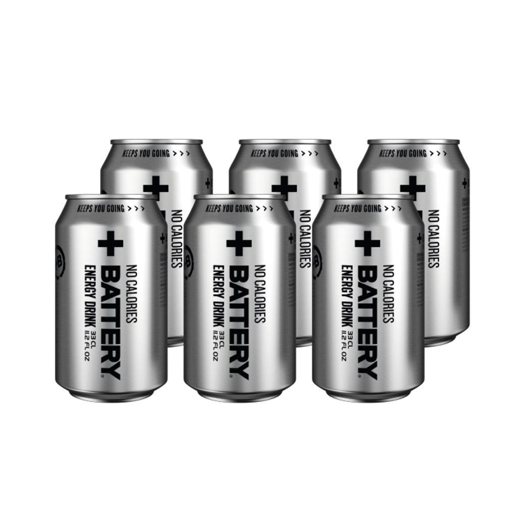 6x Bebida Energetica Battery Sin Azúcar 330cc