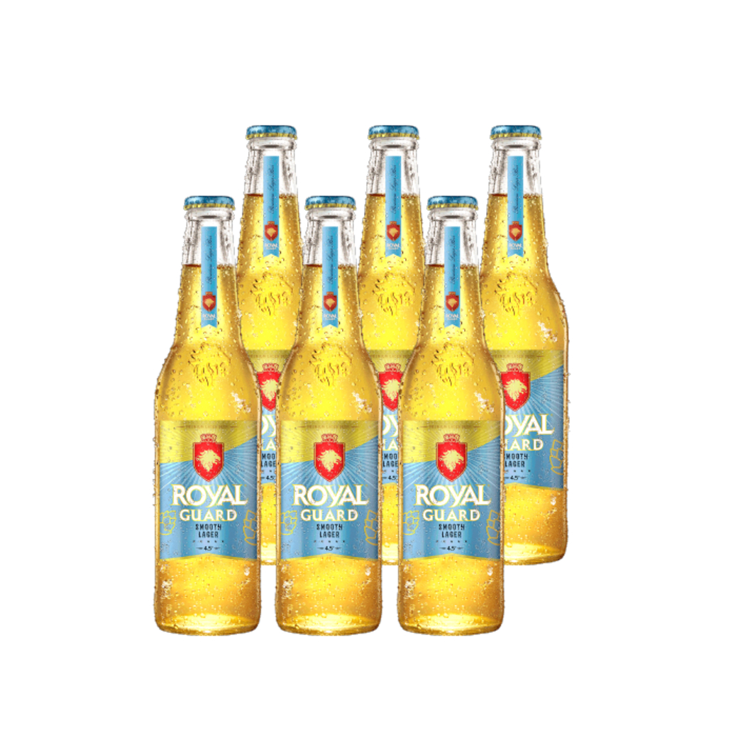 6x Cerveza Royal Guard Smooth Lager 355cc