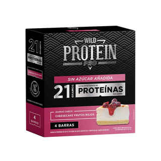 Imagen de Barritas Protein Pro Wild Foods Berries Cheescake 4 Unidades 