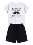 Conjunto Infantil Menino Camiseta Bermuda Bigode