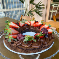 Brownie Ganache e frutinhas