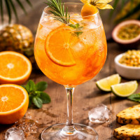 Gin Tropical (Laranja, Morango ou Tangerina)