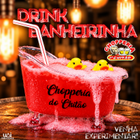 Banheira com gin tropical morango 