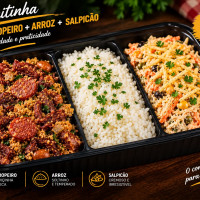 Marmita de 500g de Feijão Tropeiro, Arroz e Salpicão Do Rei 500g