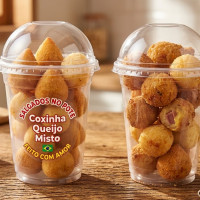 Salgados sortidos fritos no pote 