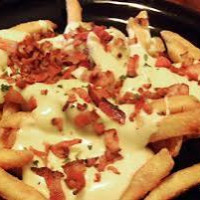 Fritas com Queijo e Bacon