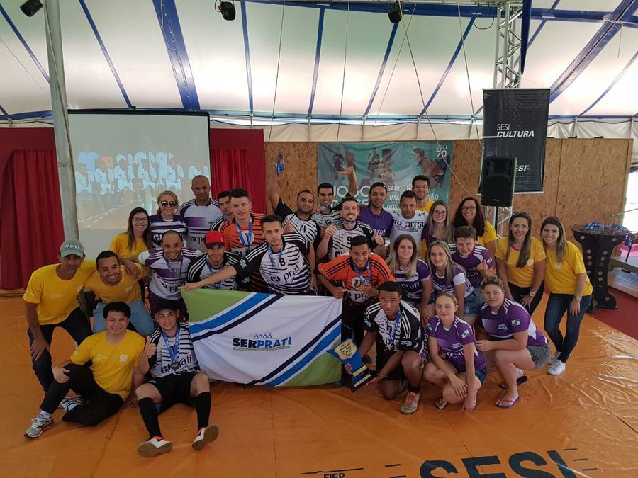 Foto conquista do t%c3%adtulo futsal masc. e fem. juntos