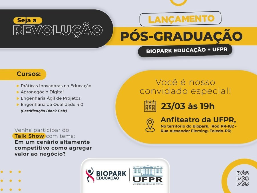 Biopark e ufpr lan%c3%a7am novas especializa%c3%a7%c3%b5es durante talk show
