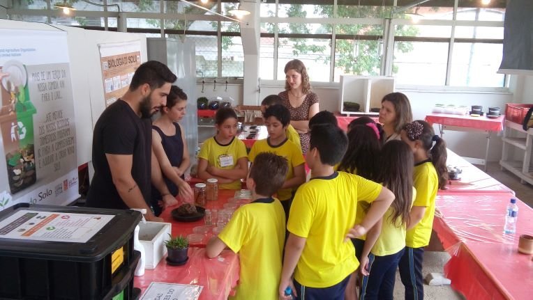 Foto 2  visita de grupo de alunos da educa%c3%a7%c3%a3o b%c3%a1sica na exposi%c3%a7%c3%a3o did%c3%a1tica de solos da ufpr em curitiba %28pr%29.