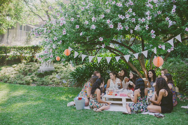 Chá de casamento decoração área externa