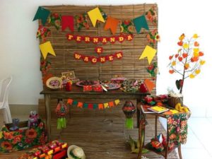 Decoração chá de casamento festa junina
