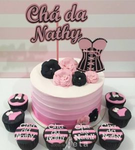 Bolo decoração Chá de Lingerie Bolo para decoração de chá de lingerie