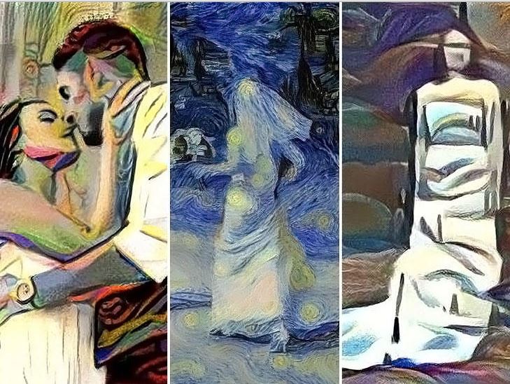 Fotógrafa transforma fotos de casamento em quadros famosos