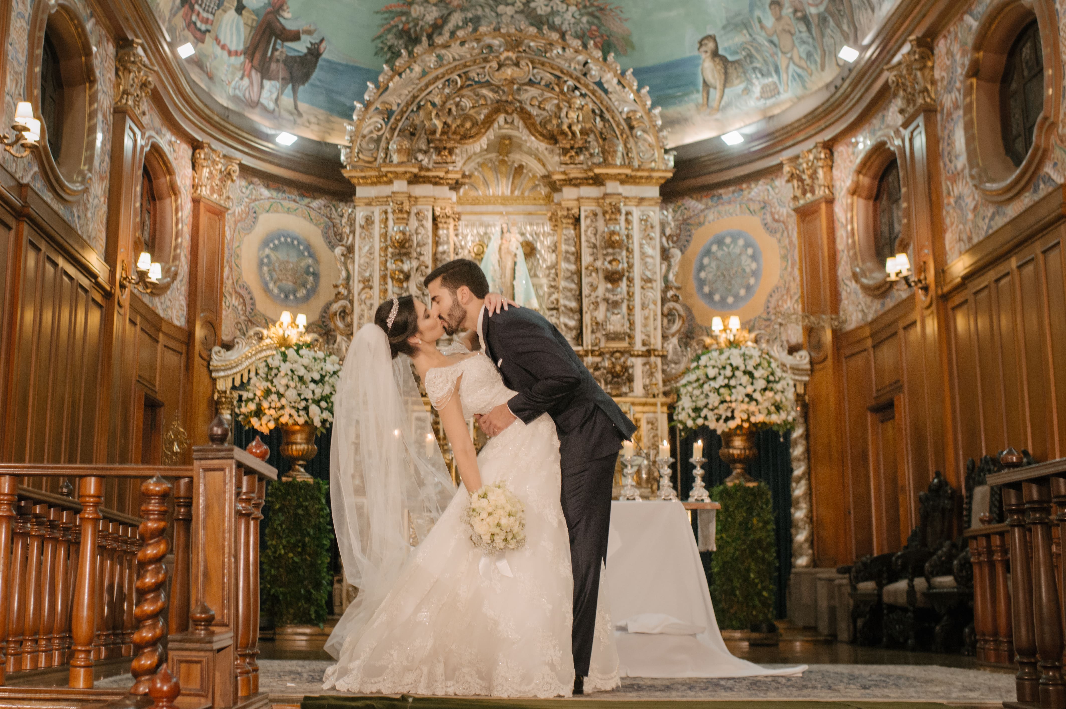 Casamento com decoração clássica – Daniela e Felipe
