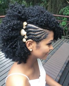 penteado de noiva afro com trança lateral penteado de noiva afro com trança lateral