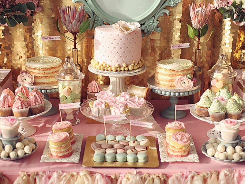 Chá de panela: mesas de doces lindas e criativas