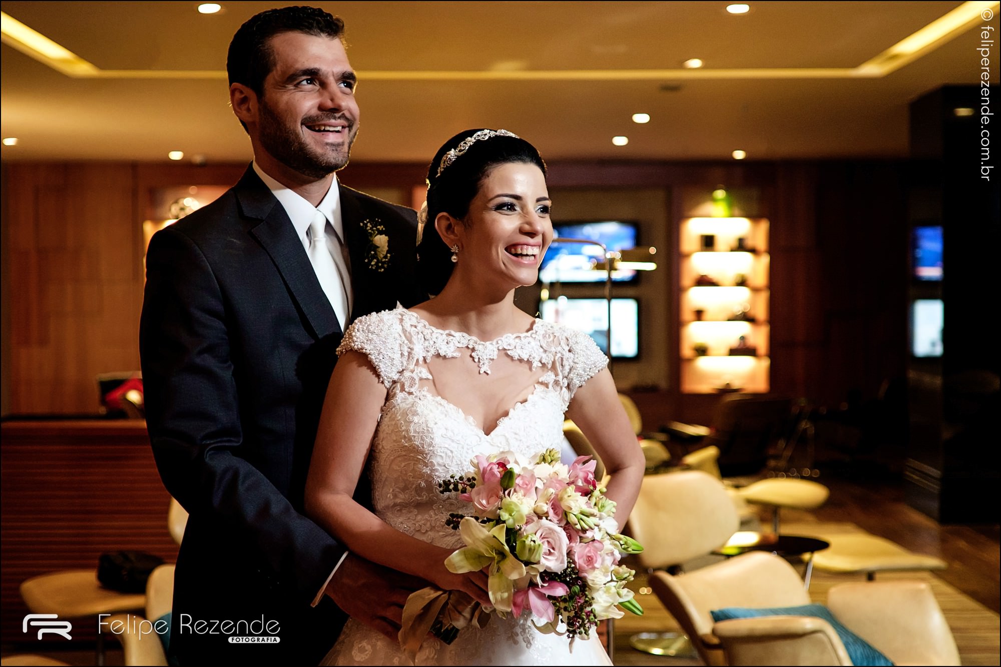 Casamento com decoração verde e branca – Bruna e Rodrigo