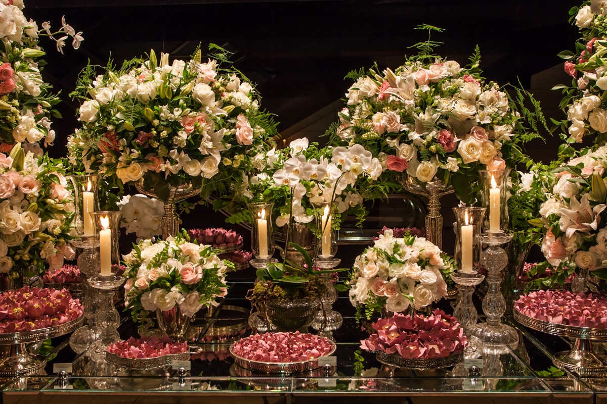 Casamento com decoração rosa e branca – Mari e Marcos