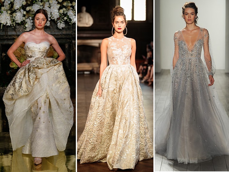 Vestido de noiva metálico: por que não?