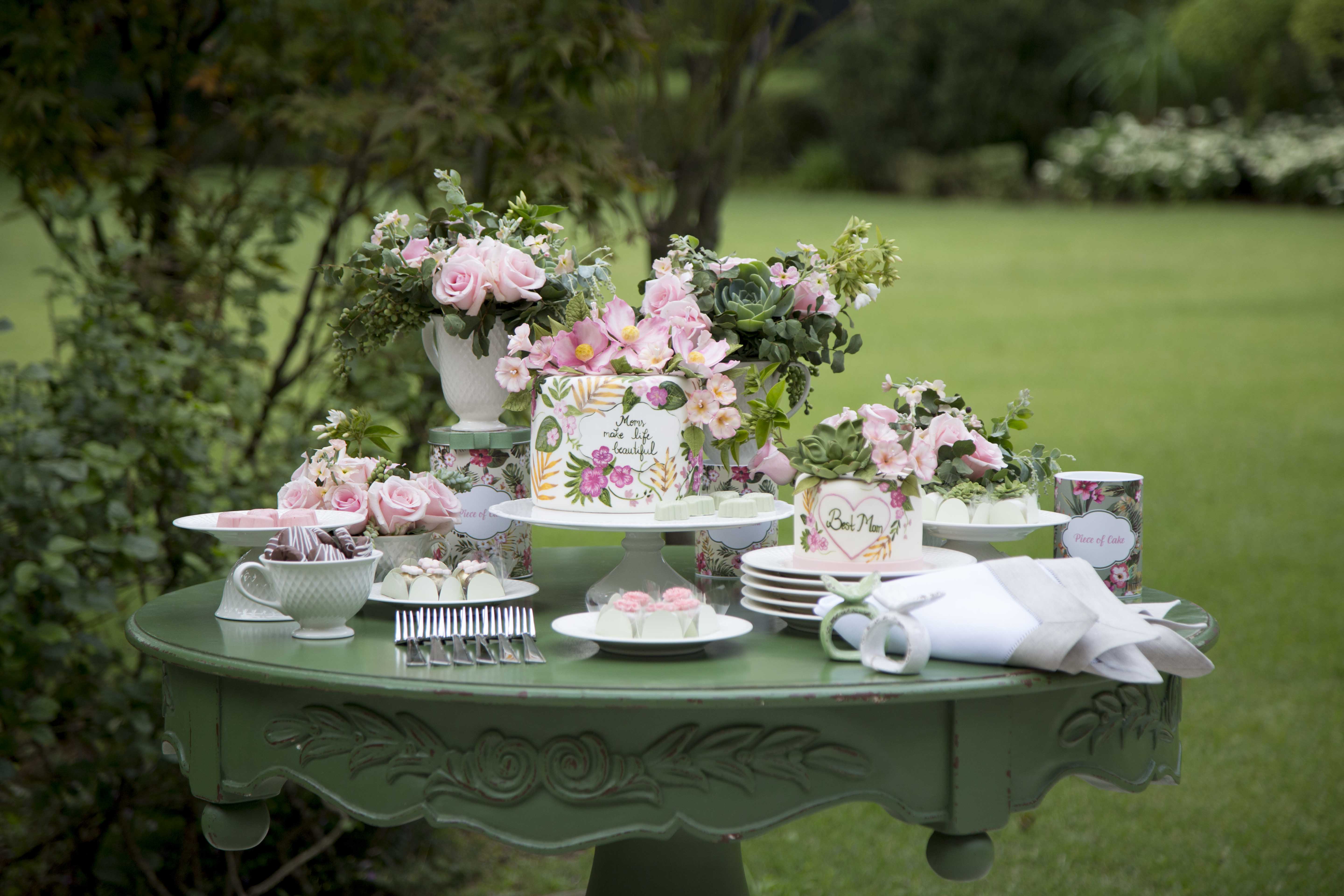 Decoração de mesa para o Dia das Mães