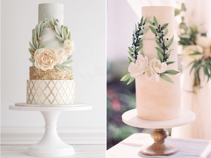 Bolo de casamento com guirlanda: uma tendência sofisticada e elegante