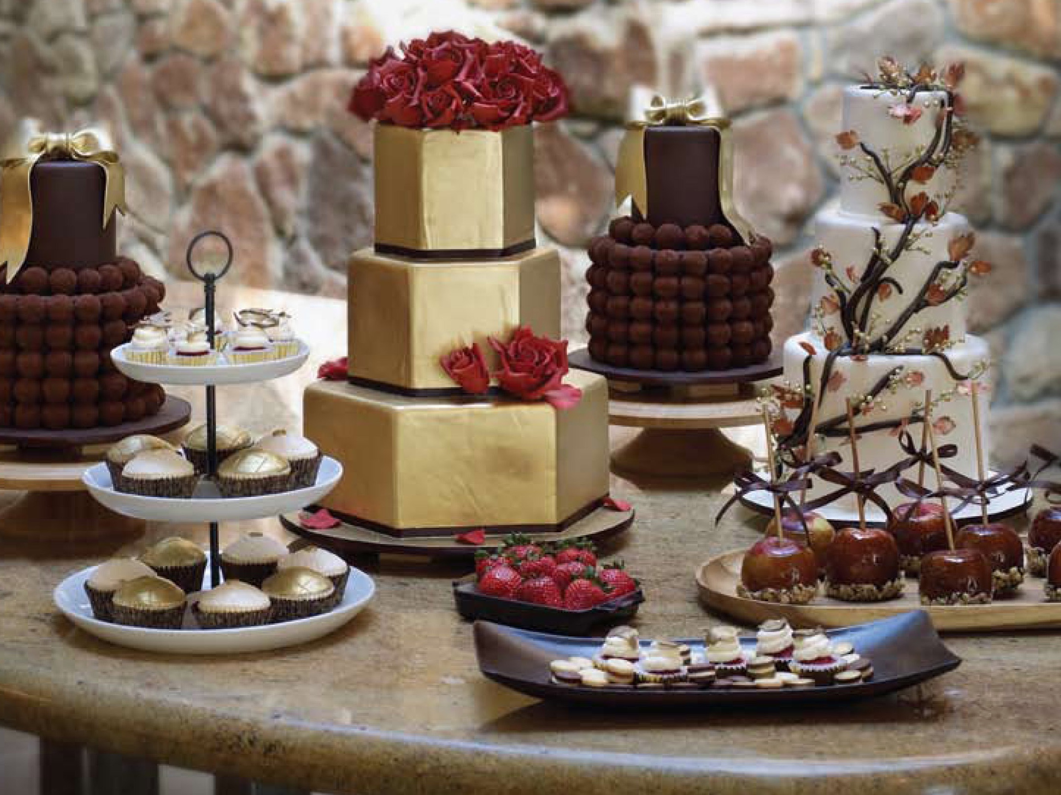Ideias de bolos de chocolate para casamento
