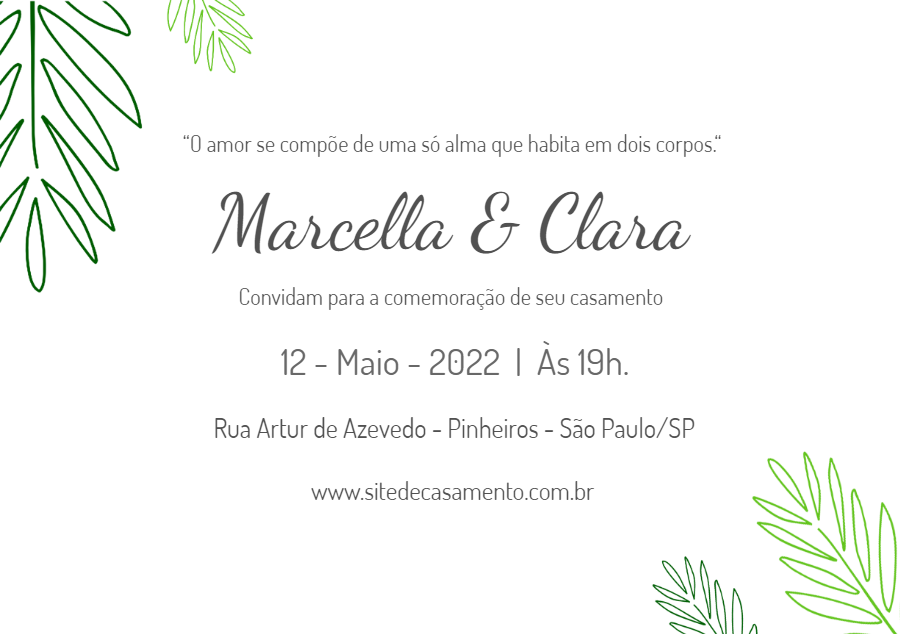 Convite de casamento digital