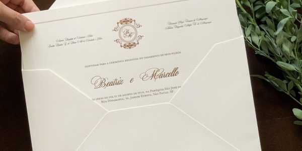 Convite de casamento tradicional