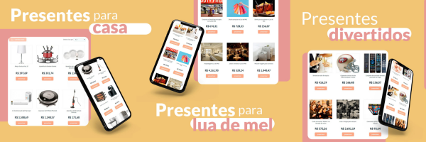 No Casar.com você cria e personaliza sua lista de presentes como preferir e recebe em dinheiro.