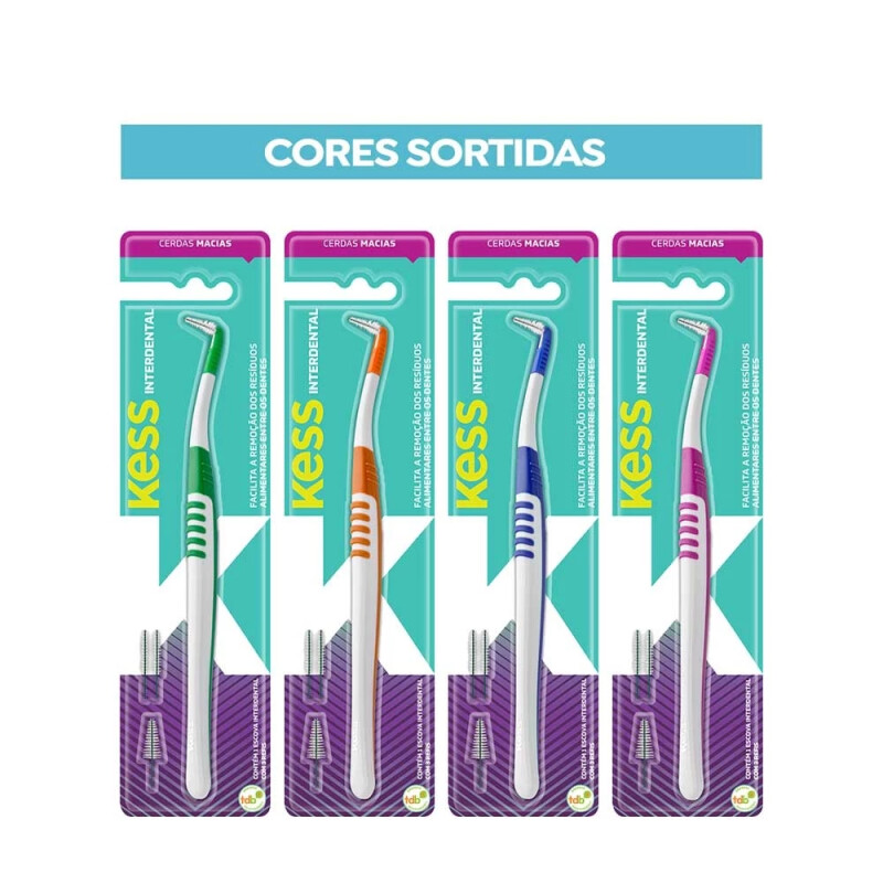Escova&nbsp;interdental&nbsp;&nbsp;com&nbsp;3&nbsp;refis&nbsp;ref:1990&nbsp;- Kess