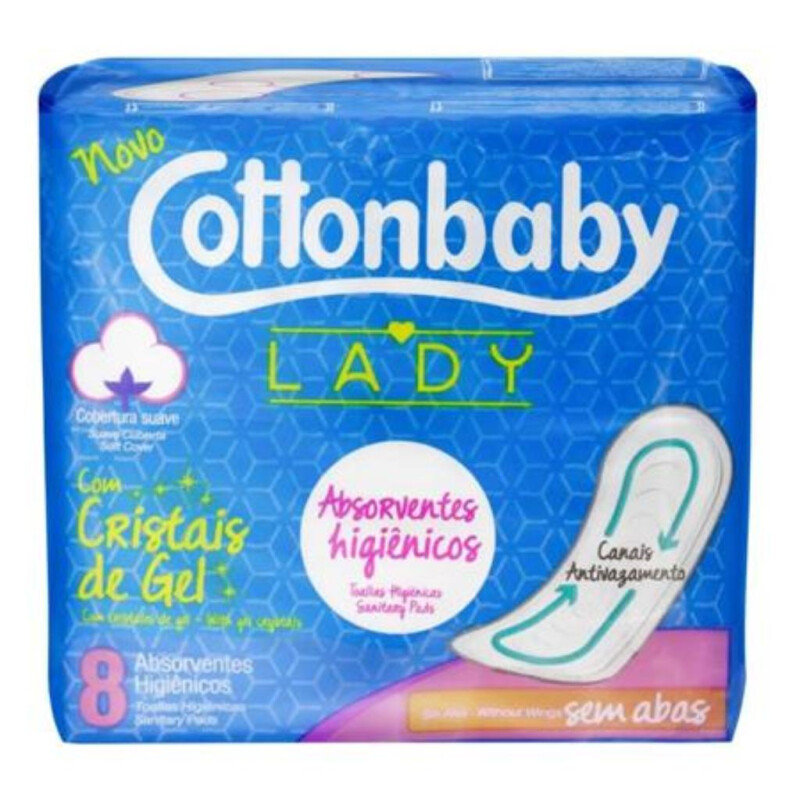 Absorvente Cottonbaby Lady Suave Sem Abas 08un