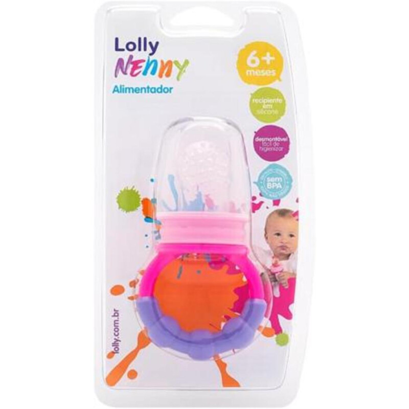 Chupeta Alimentadora Infantil Rosa Lolly