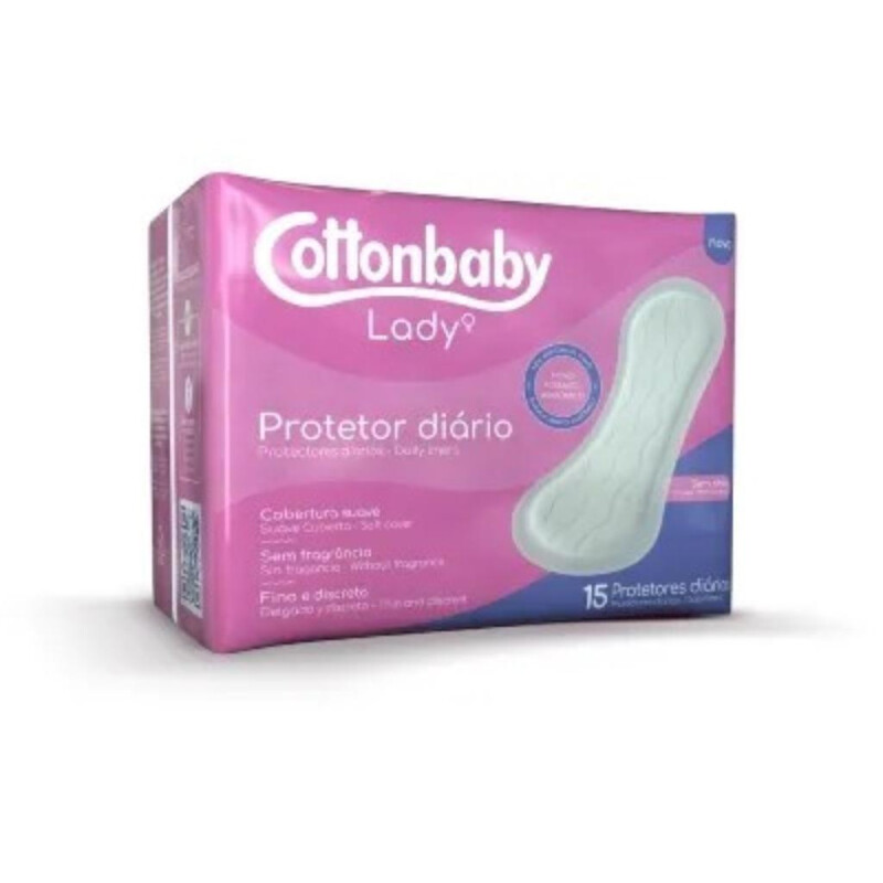 Protetor Diário Cottonbaby Lady Sem Abas 15un
