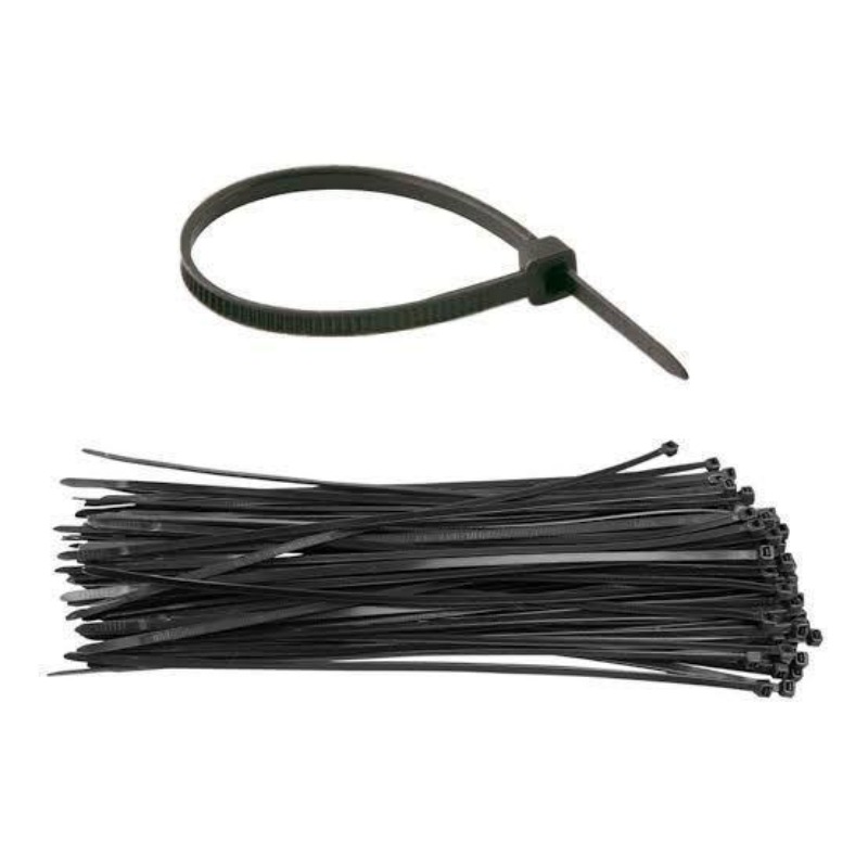 ABRACADEIRA NYLON PRETA 7.6X400 MM - 50 PC