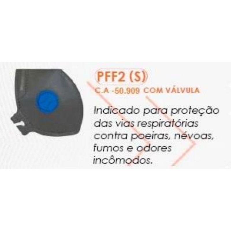 RESPIRADOR CARVÃO ATIVADO NEW PROT PFF2 COM VÁLVULA