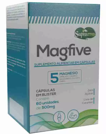 Caps Magfive 60CP 500Mg – Supra Ervas