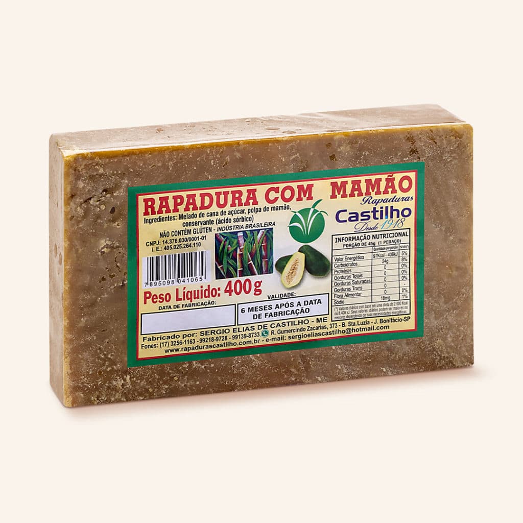 Rapadura C/Mamao 400g