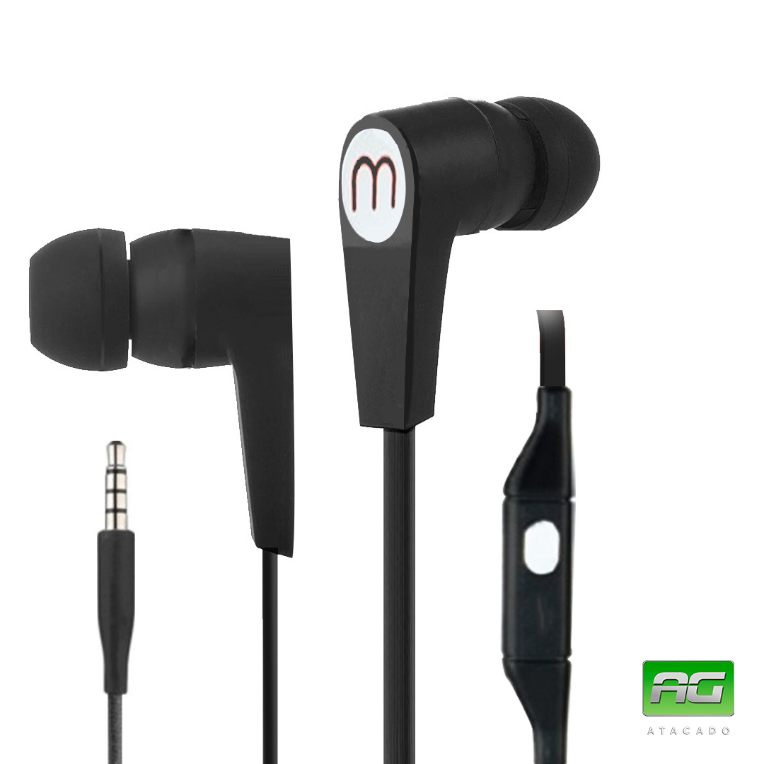 FONE DE OUVIDO P2 C/MICROFONE P/CELULAR – REF: F-008 – (VARIAS CORES)