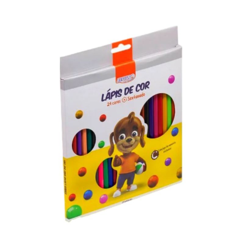 LAPIS DE COR SEXTAVADO 24 CORES LP2402 BRW