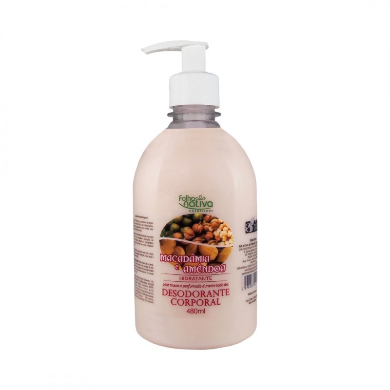 HIDRATANDE FOLHA NATIVA 480ML MACADAMIA E AMENDOA