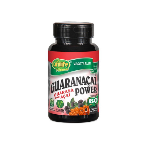 GUARANÁ AND AÇAI ENERGY POWER - 60 CAPS - 500MG