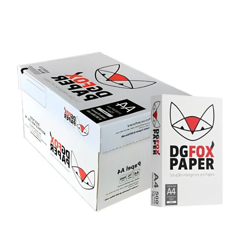 Resma com 500 folhas tamanho A4 DGFox 70g/m²