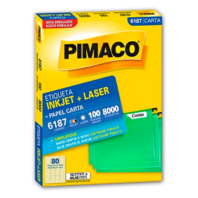ETIQUETA INKJET/LASER 6187 874776 / CX-100-UN