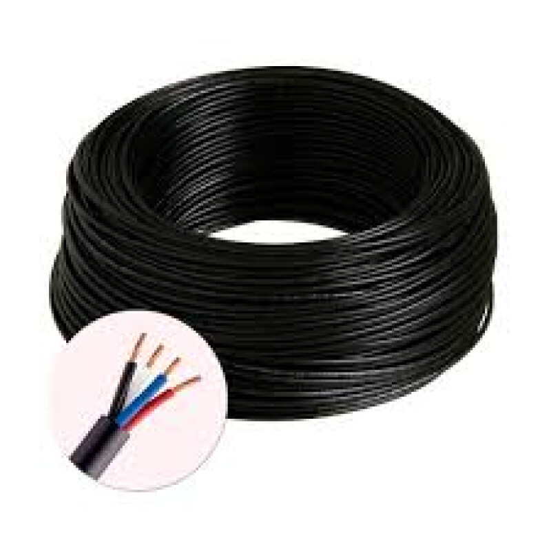 CABO PP 4X1,50mm MT - PRETO 100% COBRE 500/750V - STHIC FIOS
