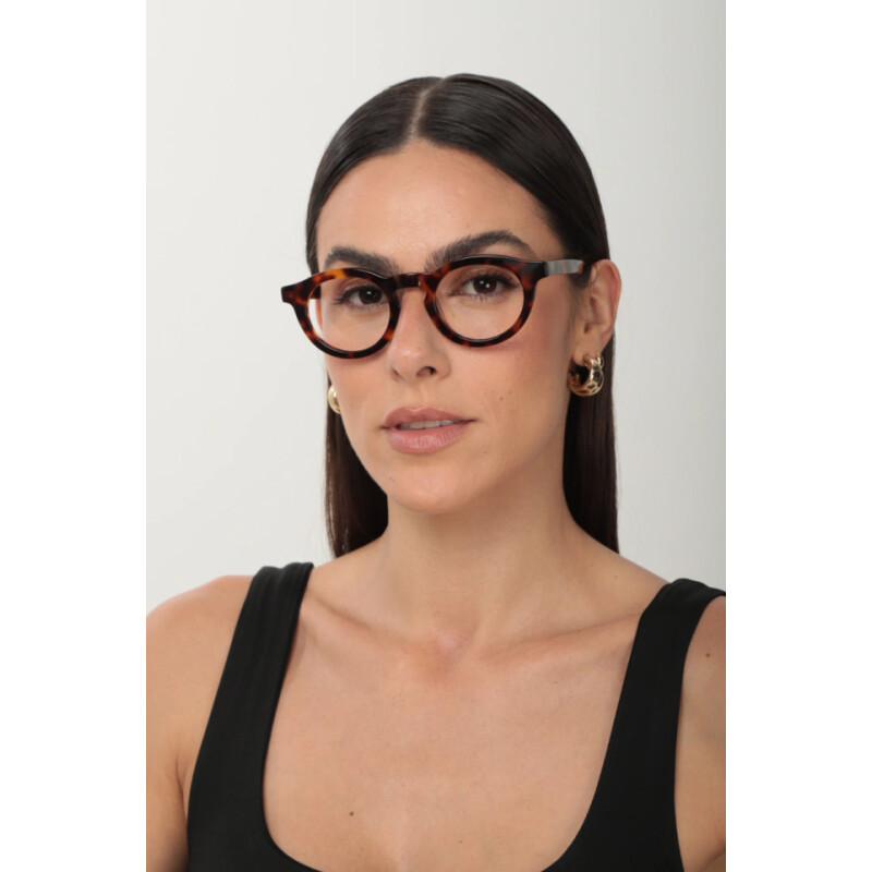 Óculos de Grau Armação Feminino Redondo Zac Tartaruga - Essentials