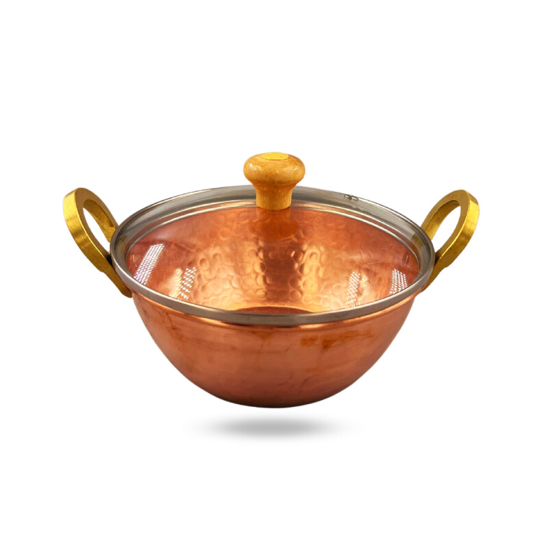 Tacho de cobre ½ Litro  (Tampa de Vidro)