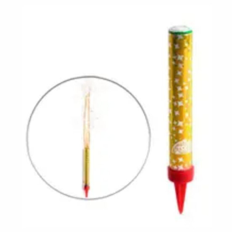 VELA CHAMA COLORIDA DOURADA - PCT C/20 UN