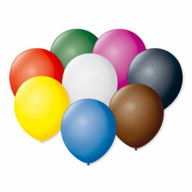 BALAO LISO LATEX 7 SORTIDOS 50 UN - CX C/10 PCT