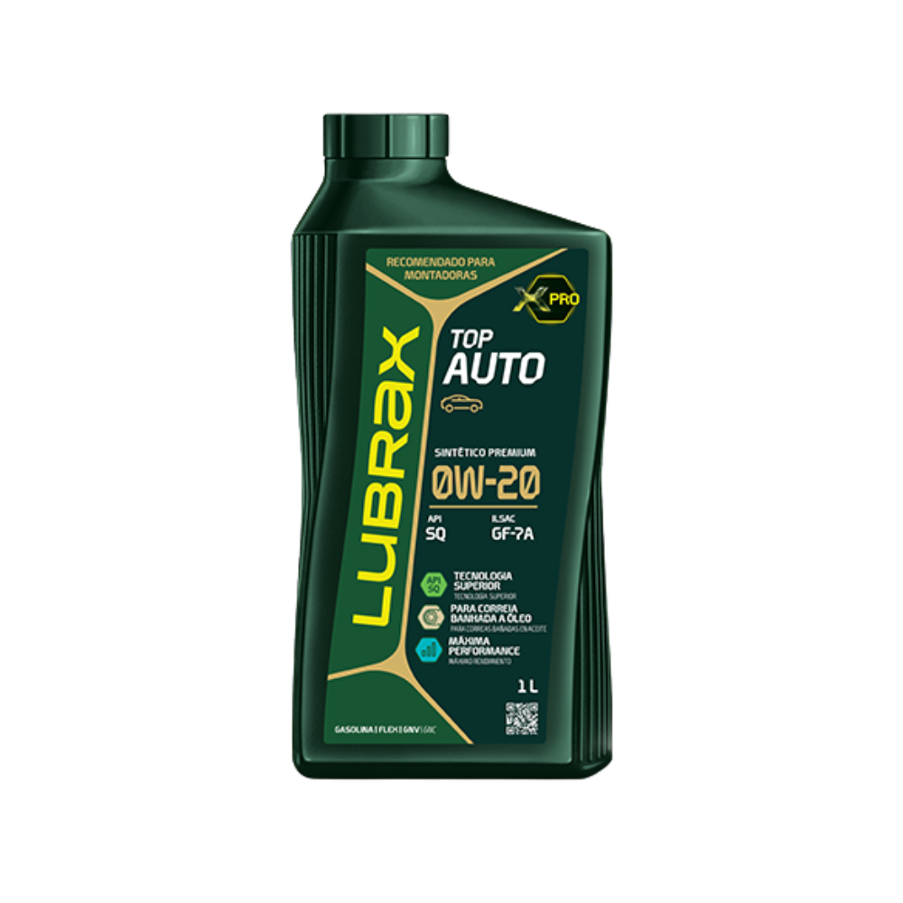LUBRAX TOP AUTO 0W20 SQ DX1 ILSAC GF-7A SINTETICO PREMIUM 1L