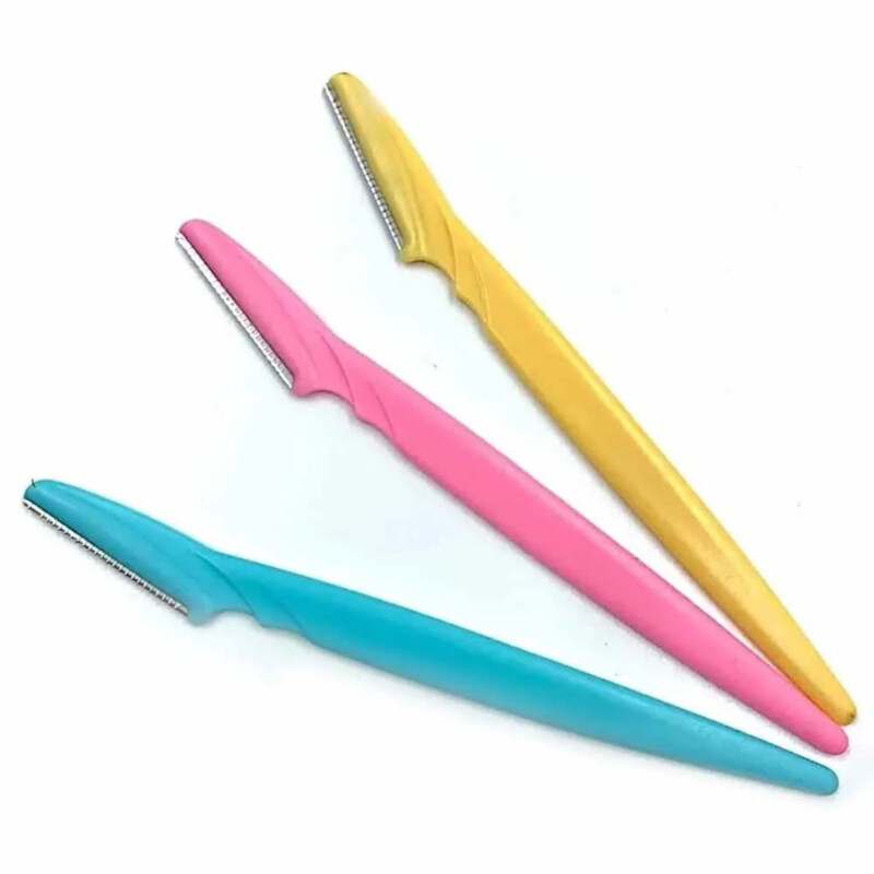 KIT NAVALHA EM PVC P/ SOBRANCELHA C/ 3 UNDS